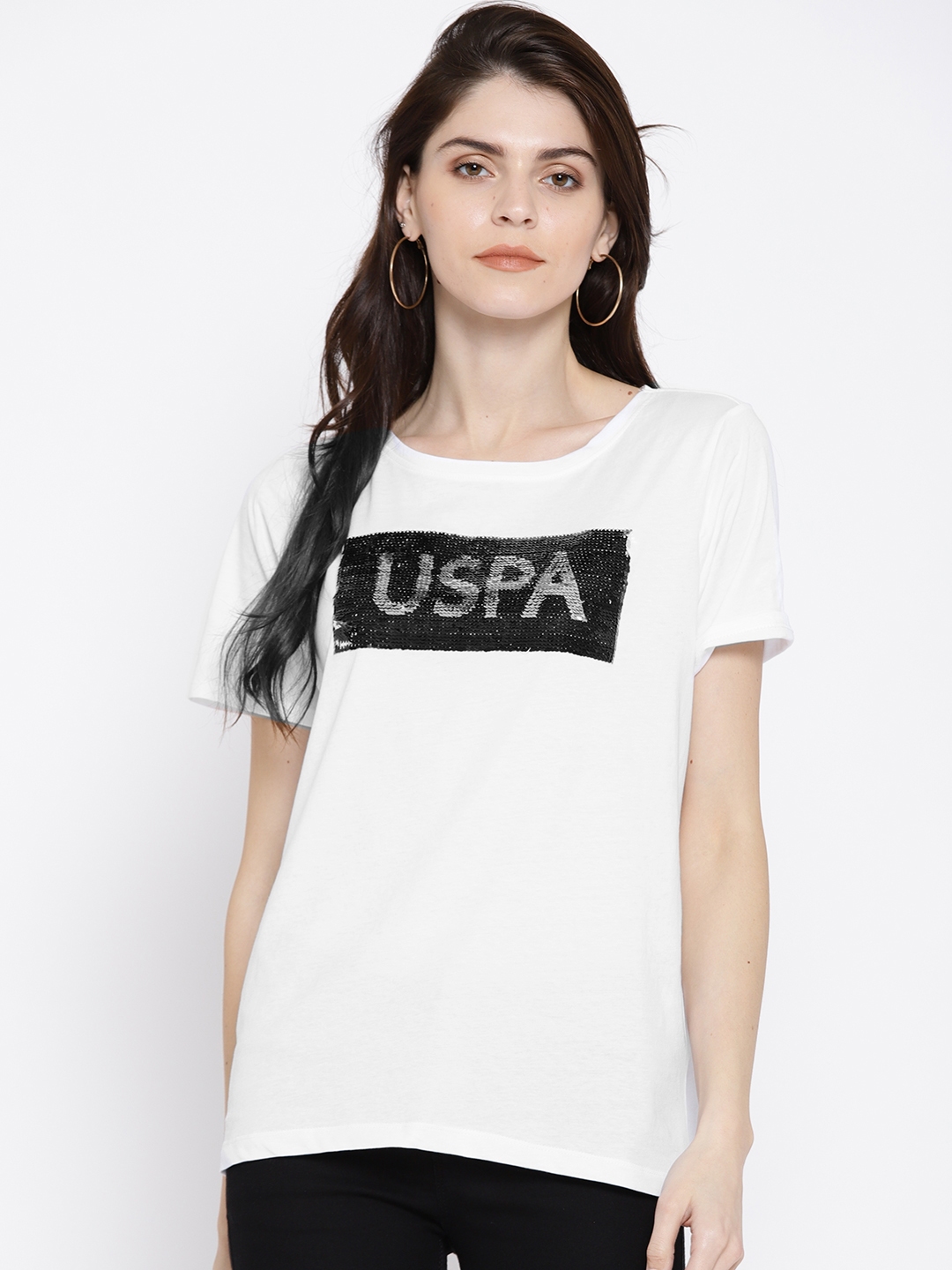 us polo white t shirts women's
