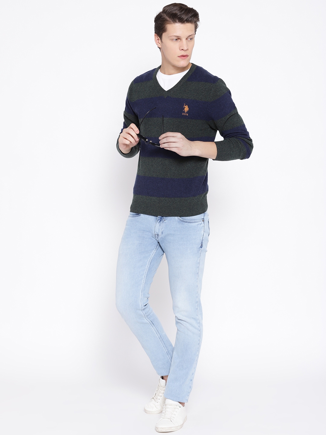 U.S. Polo Assn. Men Striped Sweater