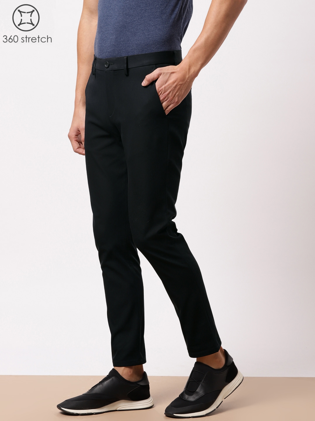 Amazon.in: Black - Men's Formal Trousers / Men's Pants: Clothing &  Accessories-saigonsouth.com.vn