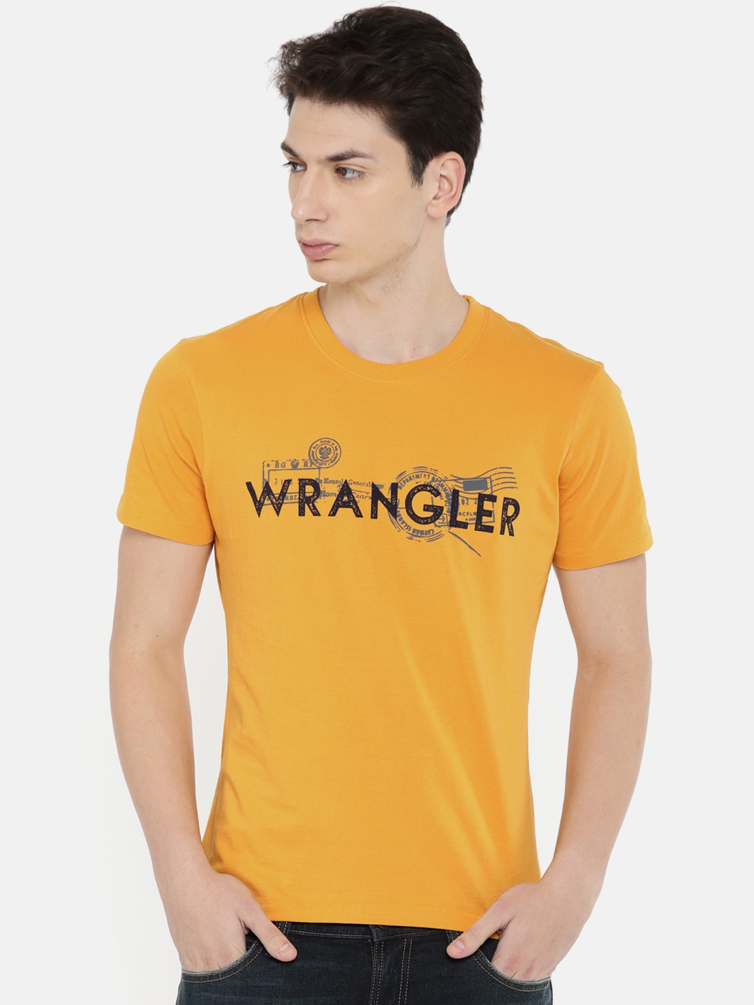 wrangler yellow t shirt