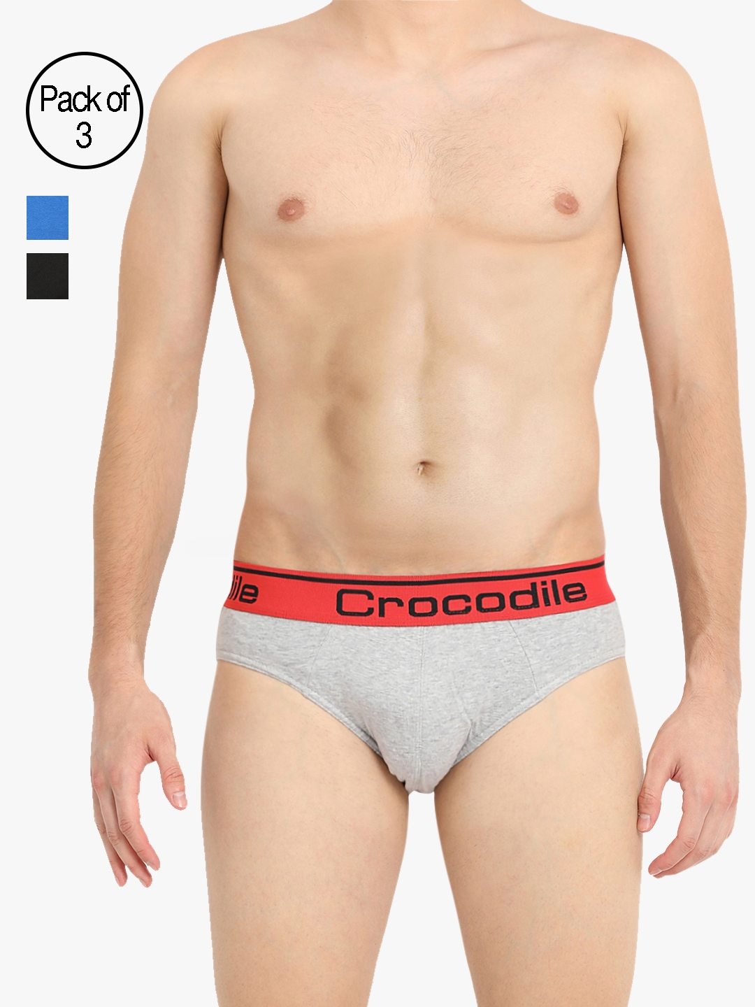Crocodile Men Pack of 3 Assorted Briefs Combo-5FLASH02