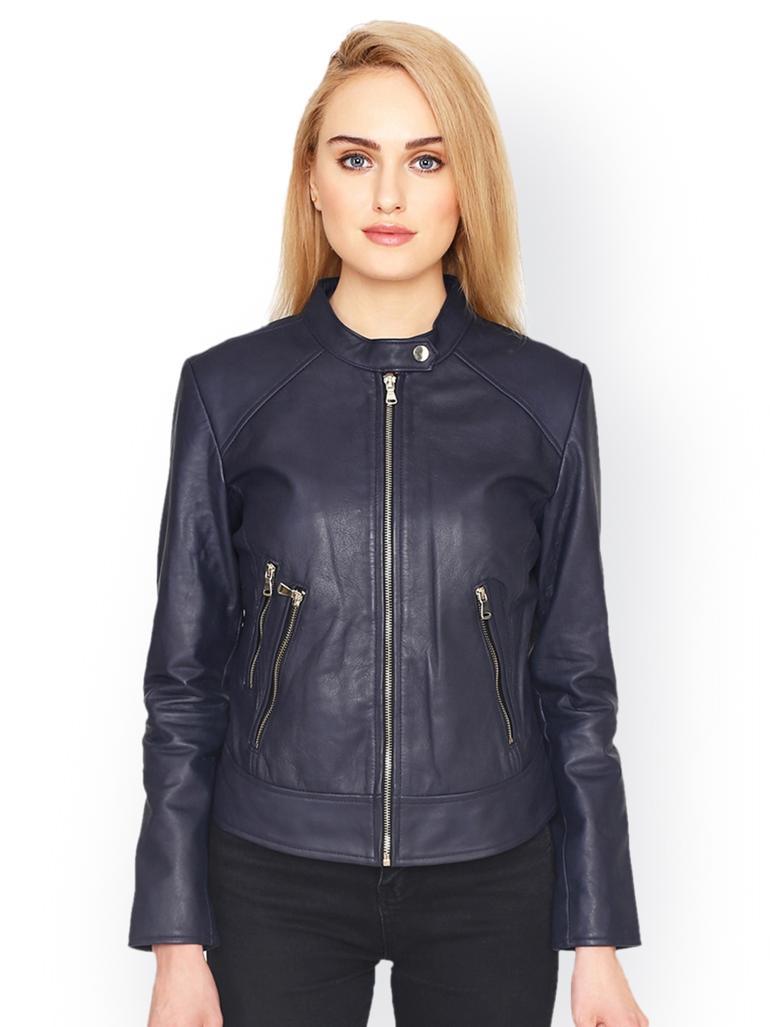 leather jacket myntra