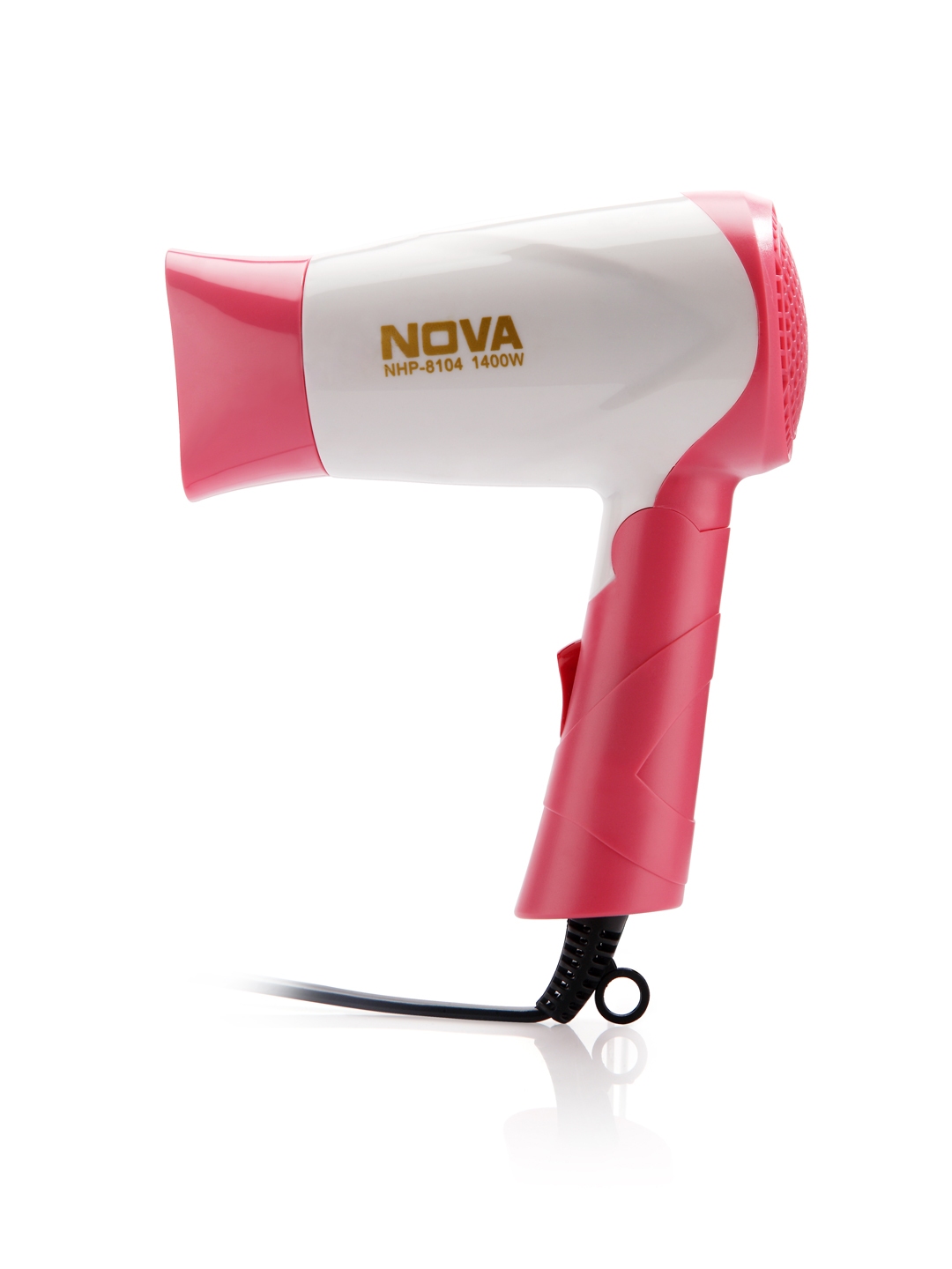 NOVA Women NHP 8104 Silky Shine Hot Cold Foldable Hair Dryer White Pink