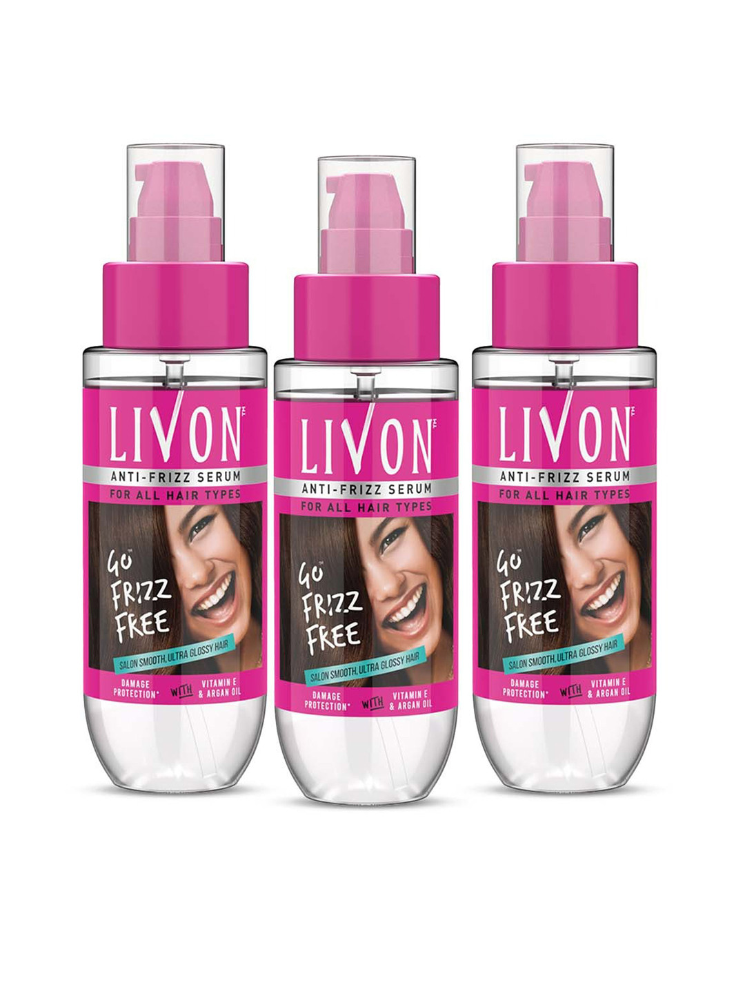 Livon Set of 3 Vitamin E Hair Serum 300 ml