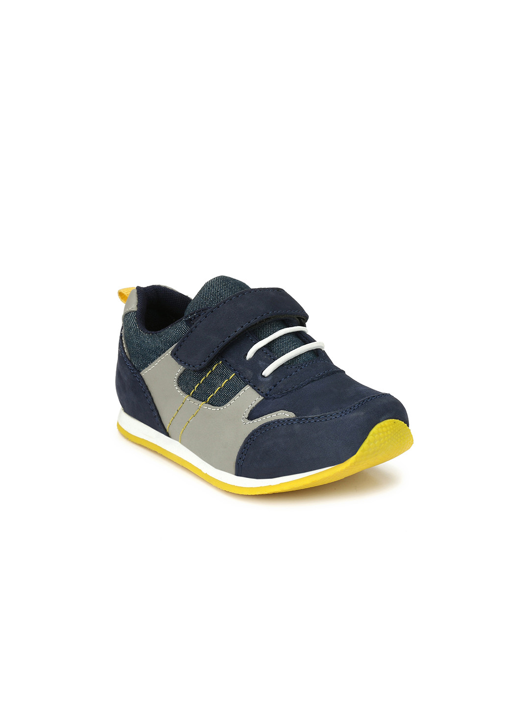 TUSKEY Boys Blue Slip-On Leather Sneakers
