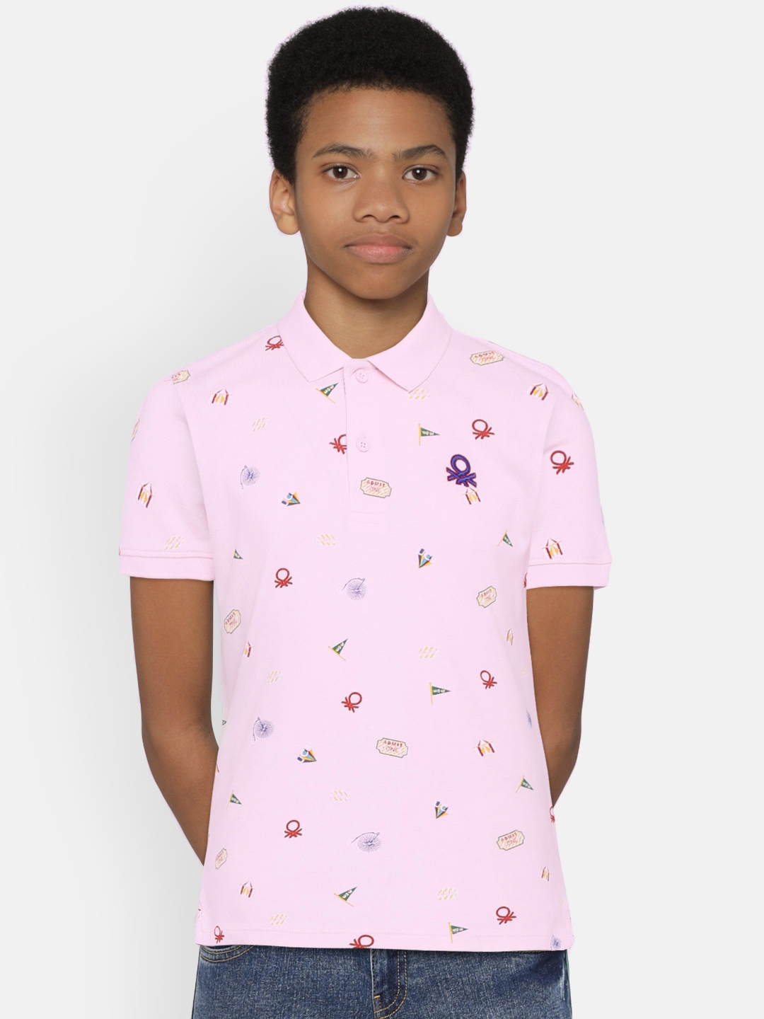 Boys pink polo store