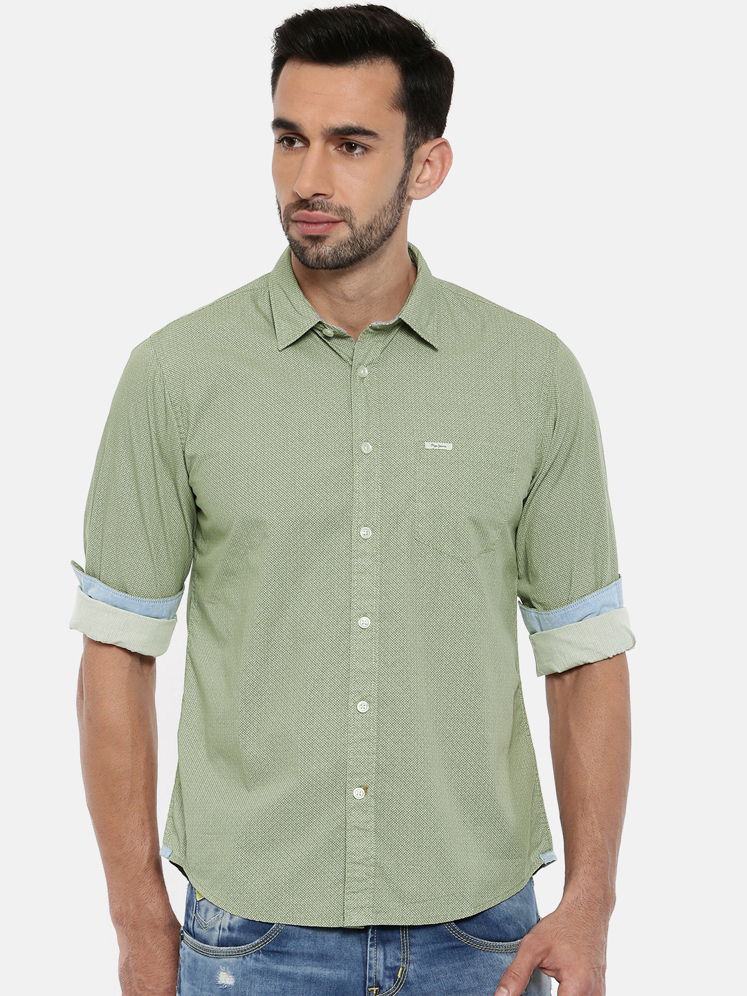 Buy Pepe Jeans Men Green Printed Casual 