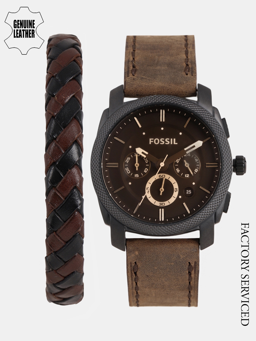 Buy Fossil Men Black Analogue Factory Serviced Watch With Bracelet