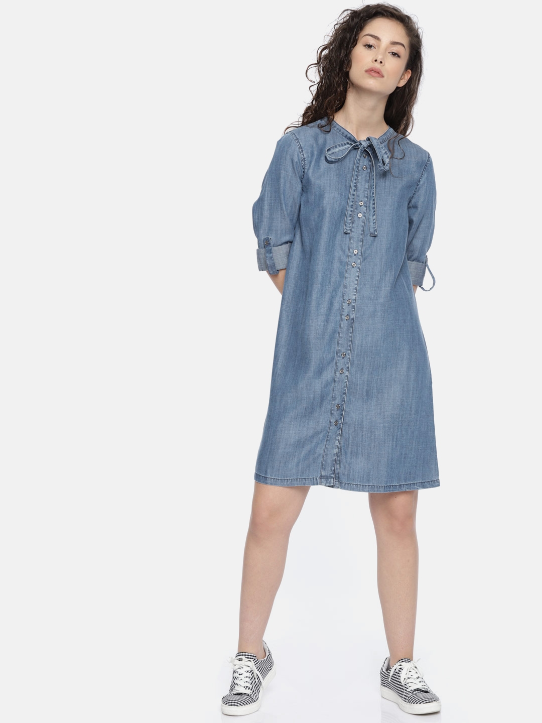 ellezarra denim shirt dress