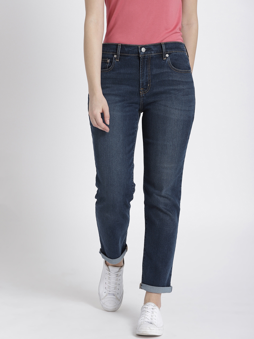 slim girlfriend jeans