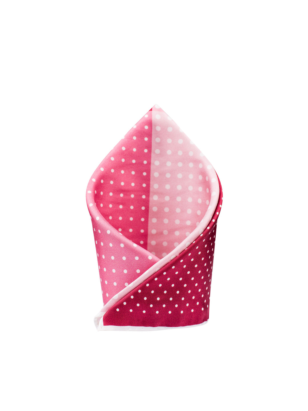 The Tie Hub Pink & White Four Square Printed Polka-Dotted Pocket Square