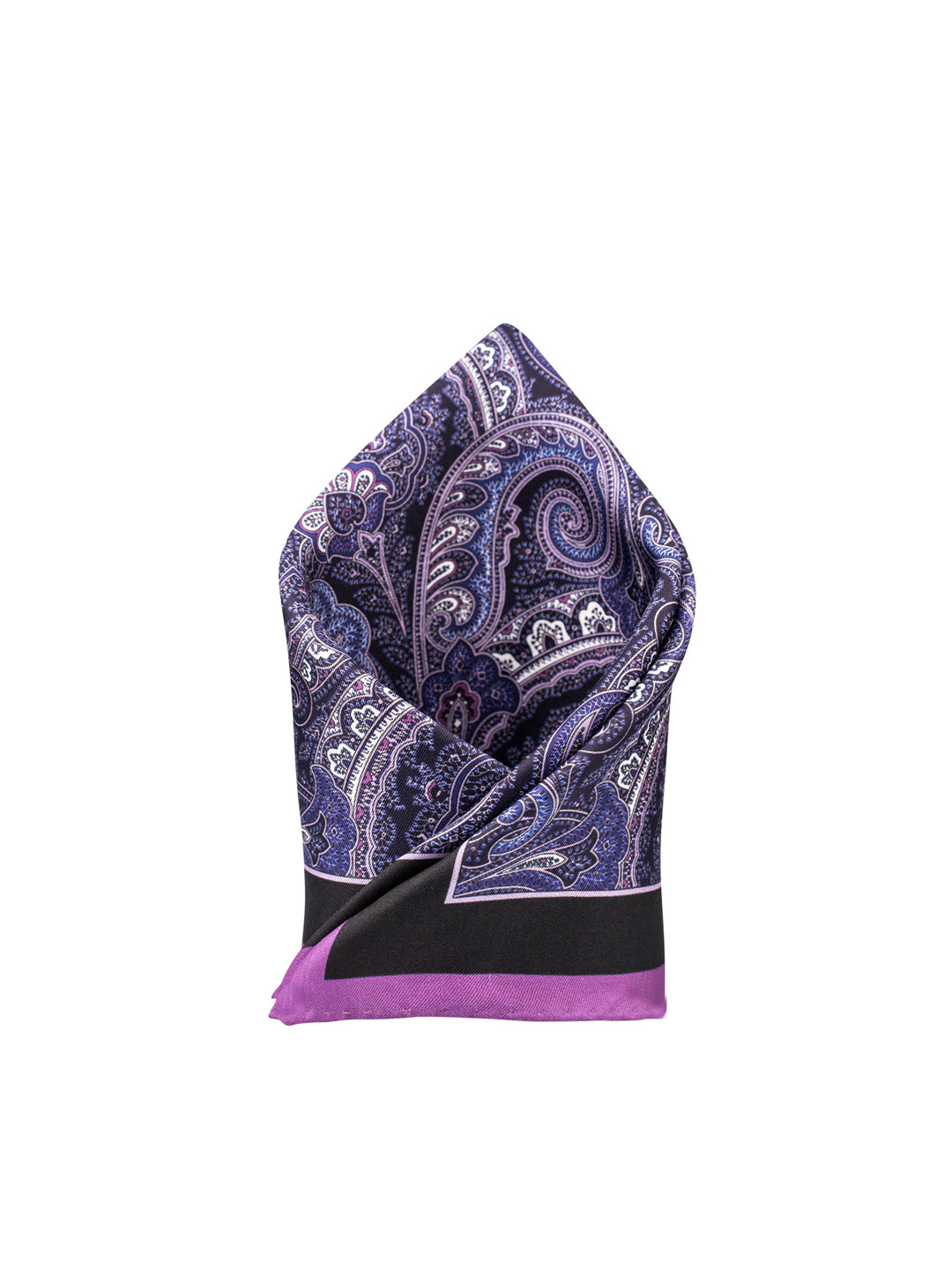 The Tie Hub Purple Paisley Printed Pocket Square