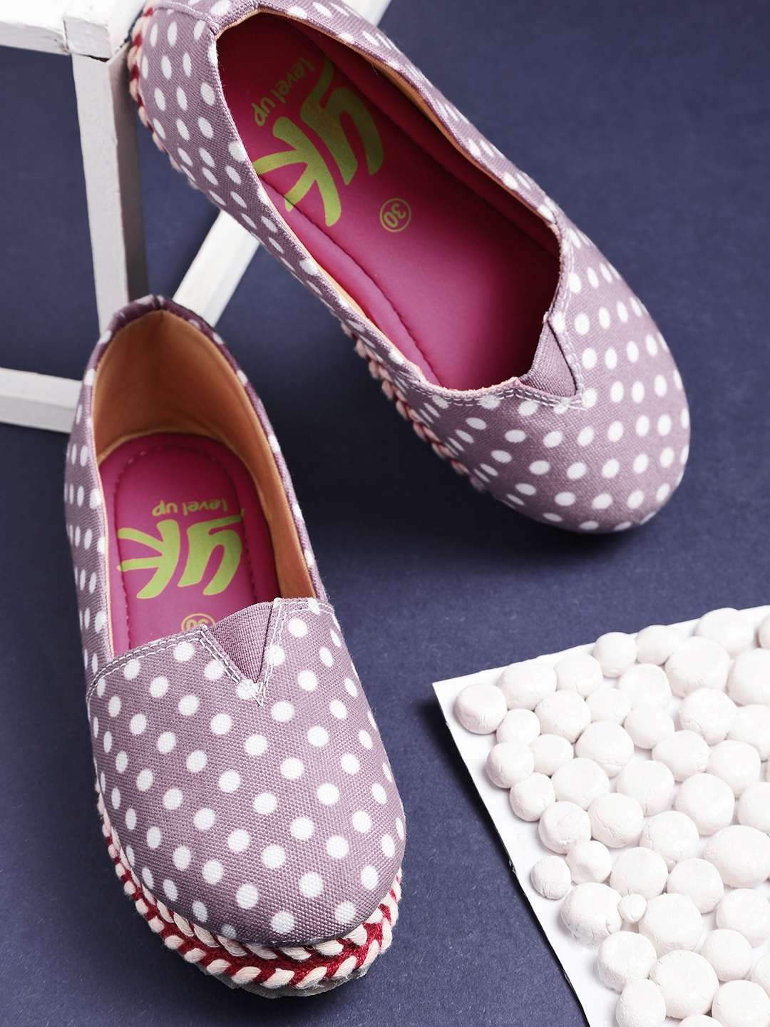 polka dot slip on sneakers