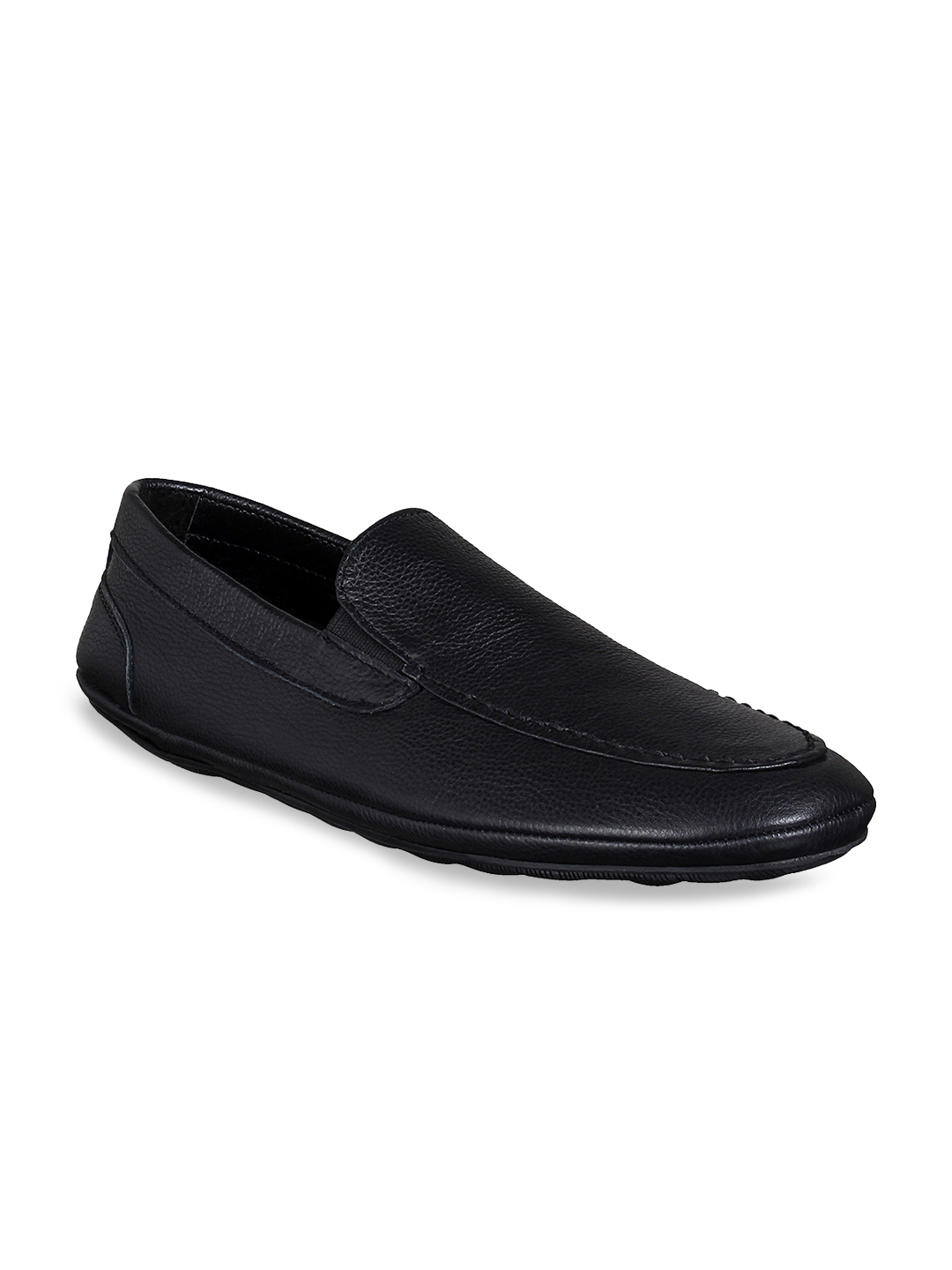 Buy Mocas Men Black Leather Loafers 