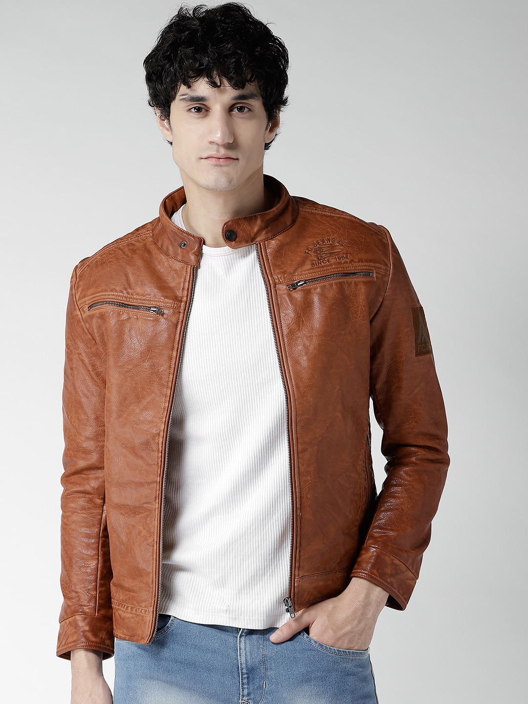 leather jacket myntra