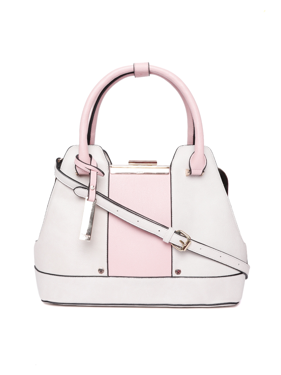 Dune London Off White Pink Colourblocked Handheld Bag Dune London Off White Pink Colourblocked Handheld Bag
