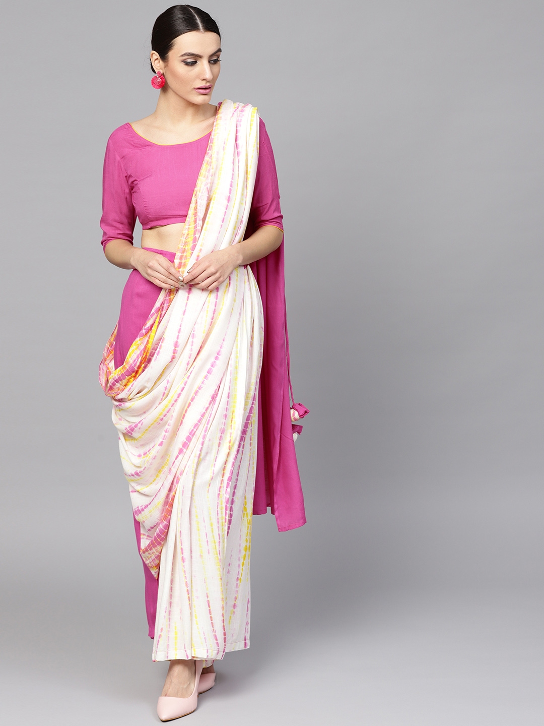 Myntra clearance palazzo saree