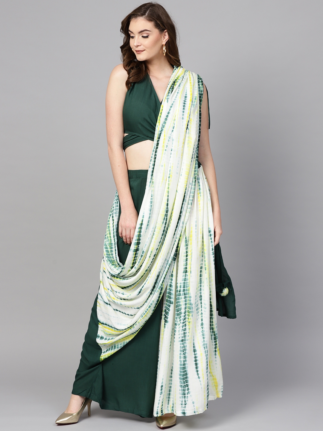 Myntra palazzo outlet saree