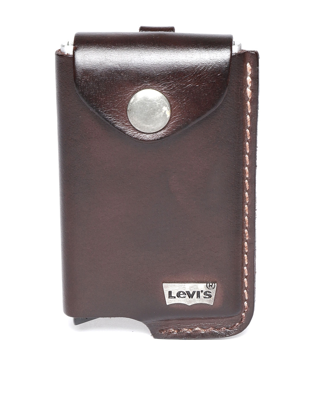 Buy Levis Men Brown Solid Leather Card 