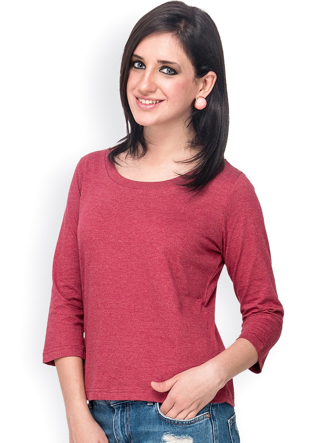 Campus Sutra Women Maroon Top