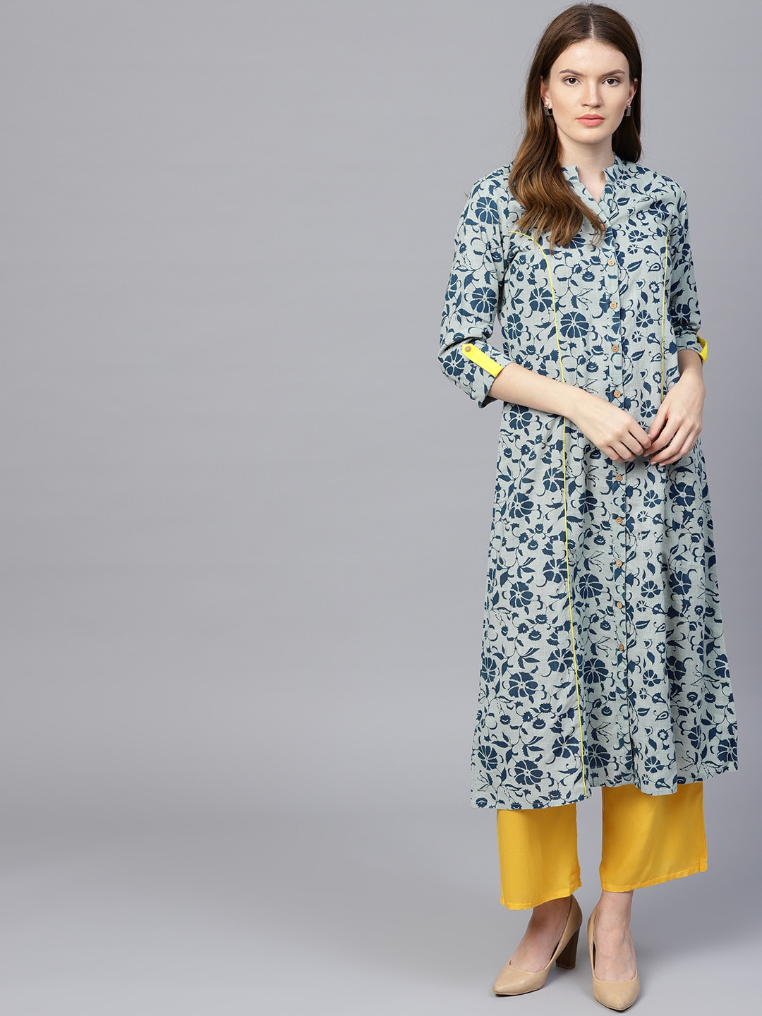 myntra kurtis with palazzo