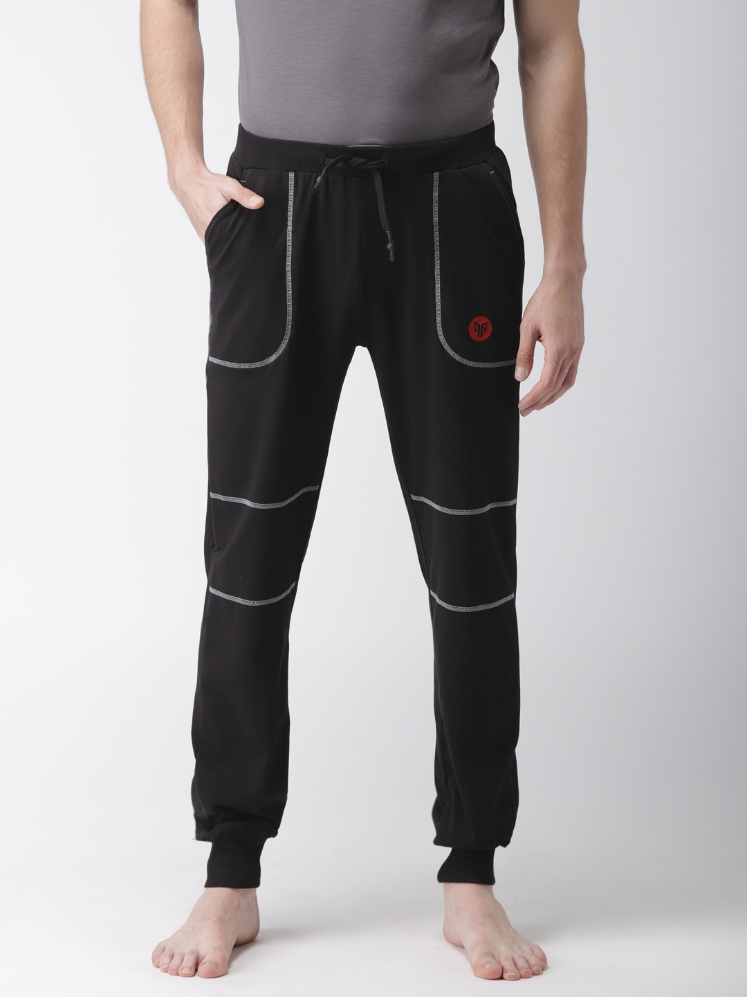 2GO Men Black Solid Yoga Joggers