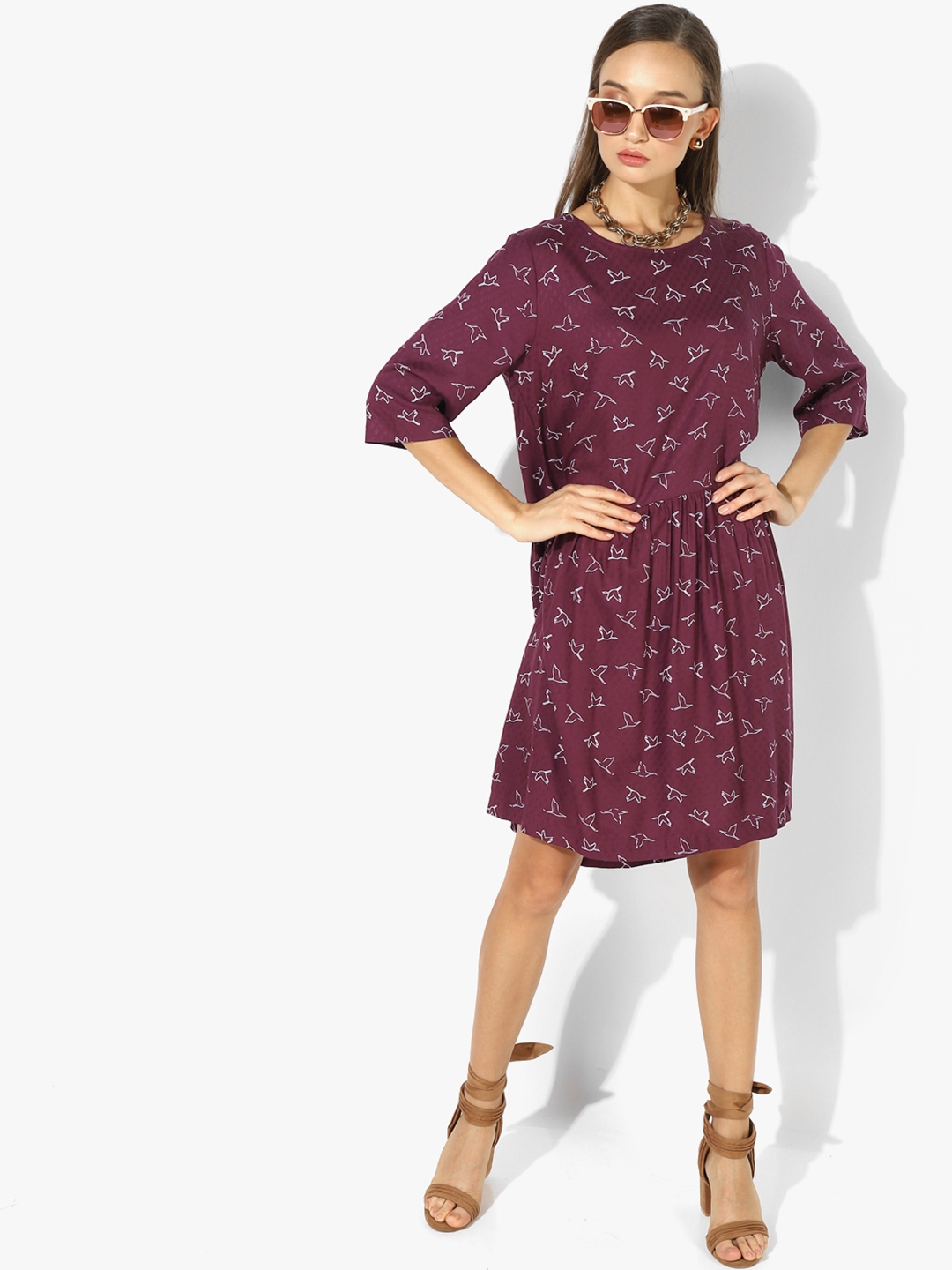 marks and spencer fit and flare dress