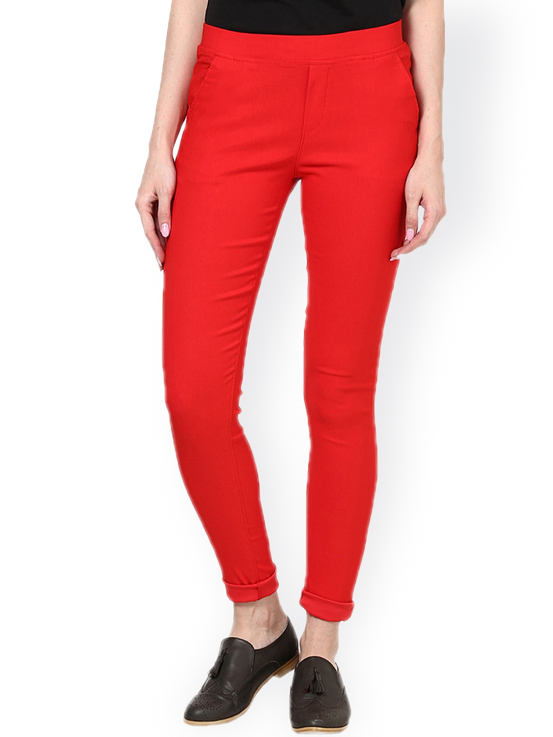 Red Skinny Fit Jeggings