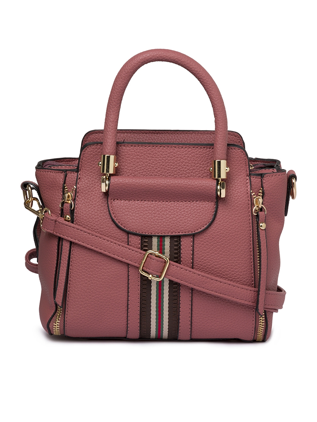 Satchel Bags Pink Striped Handheld Bag Handbags For
