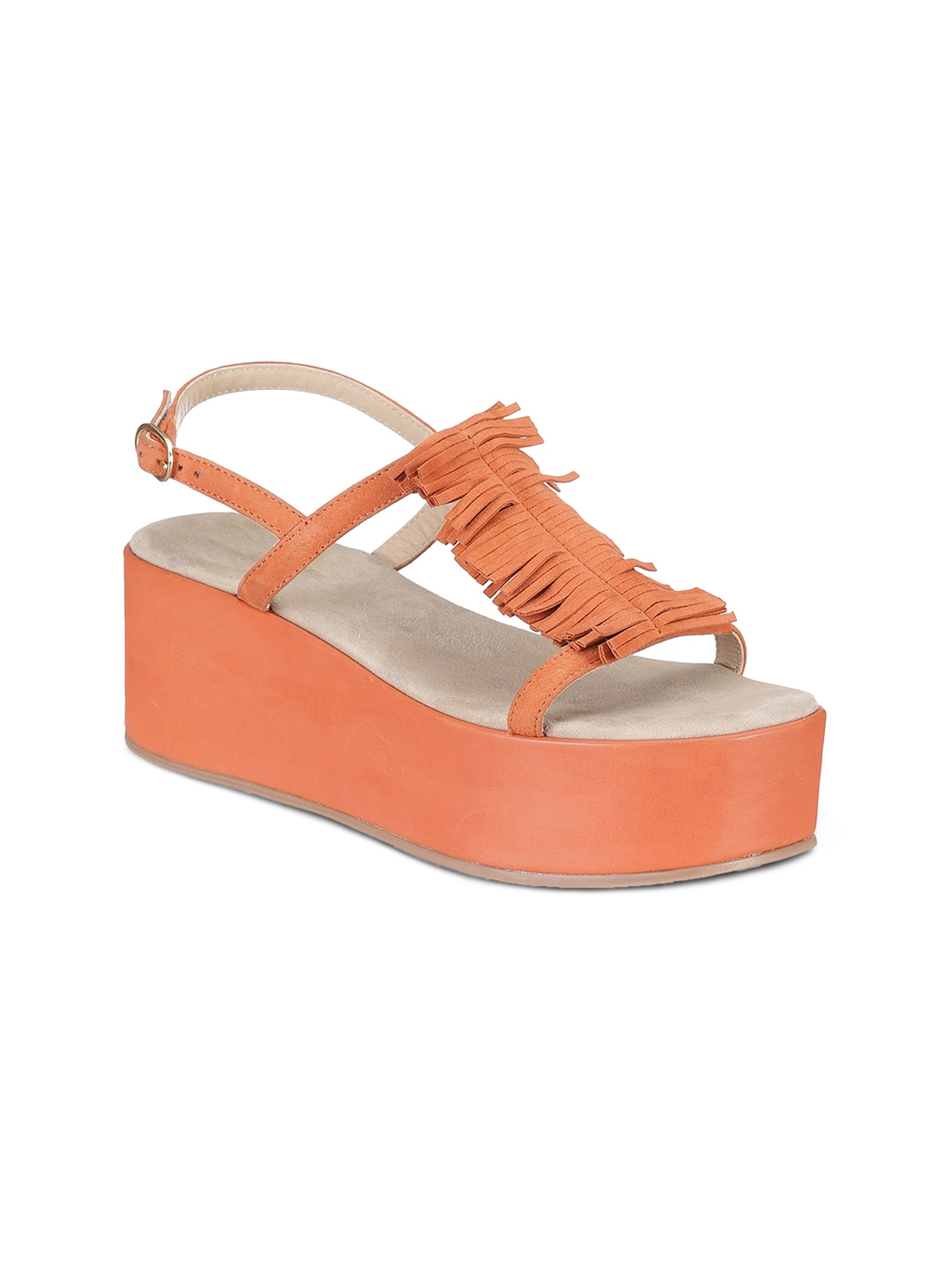 Buy Saint G Women Orange Leather Solid