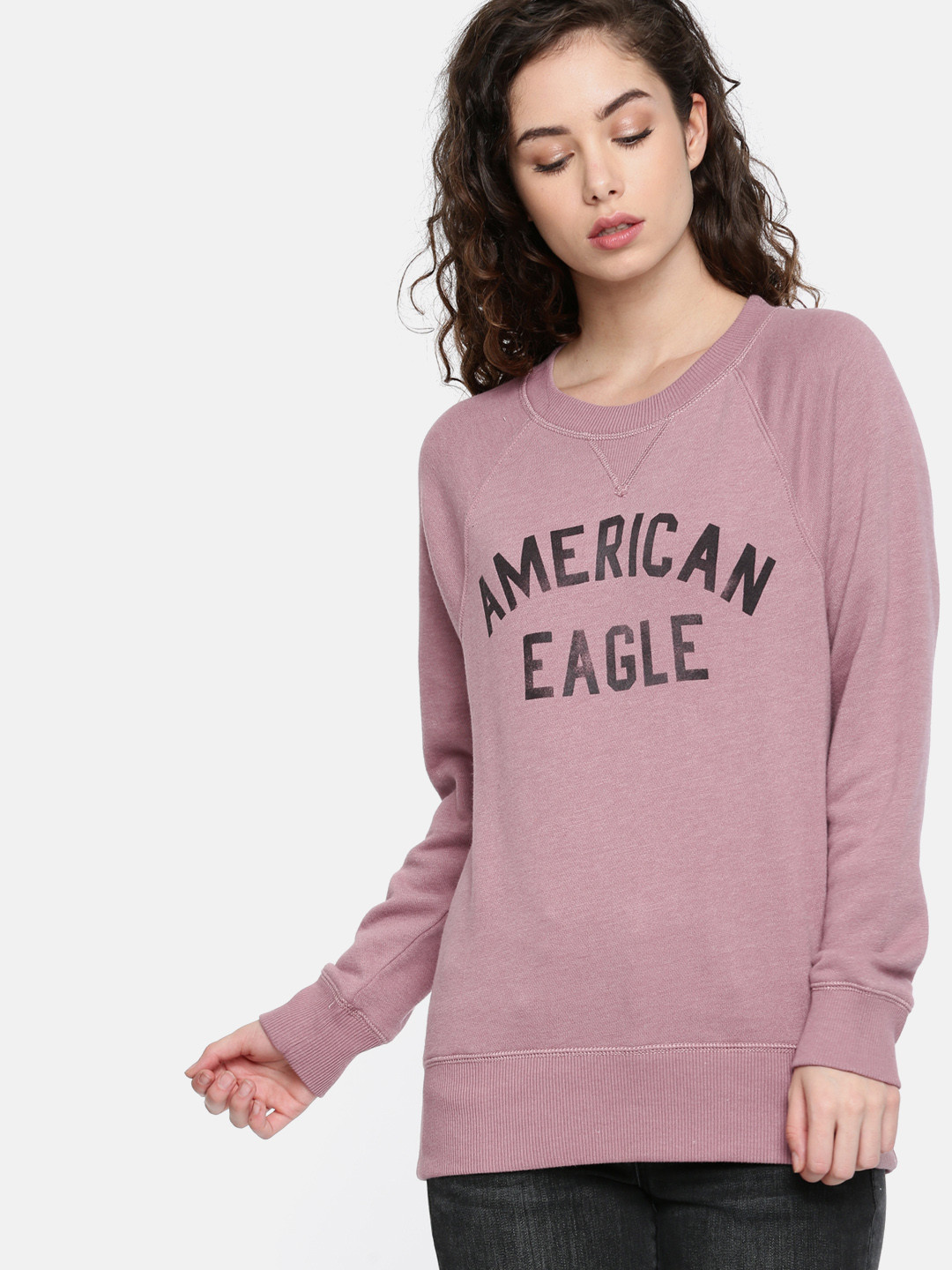 american eagle purple sweater