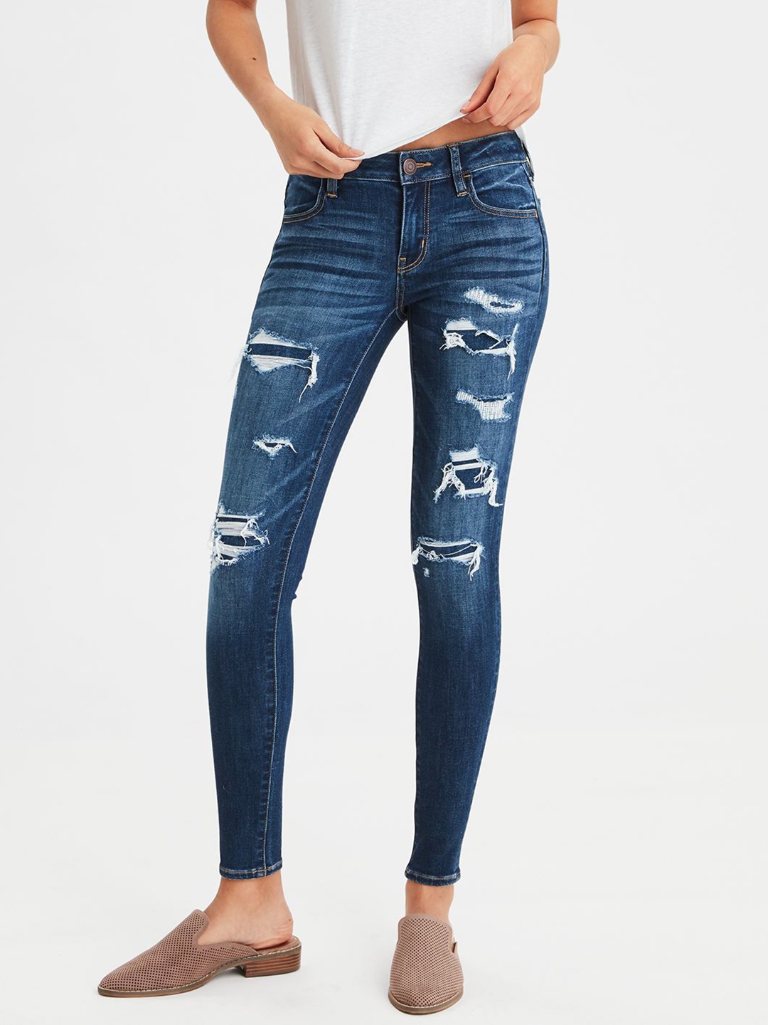 american eagle low rise jegging