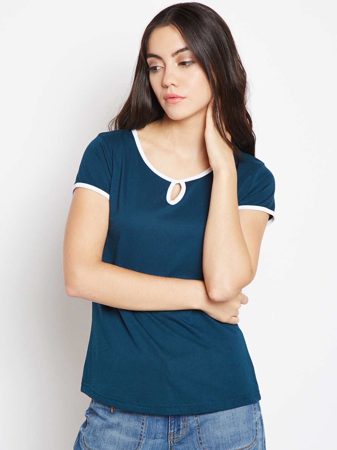 teal blue t shirt women's