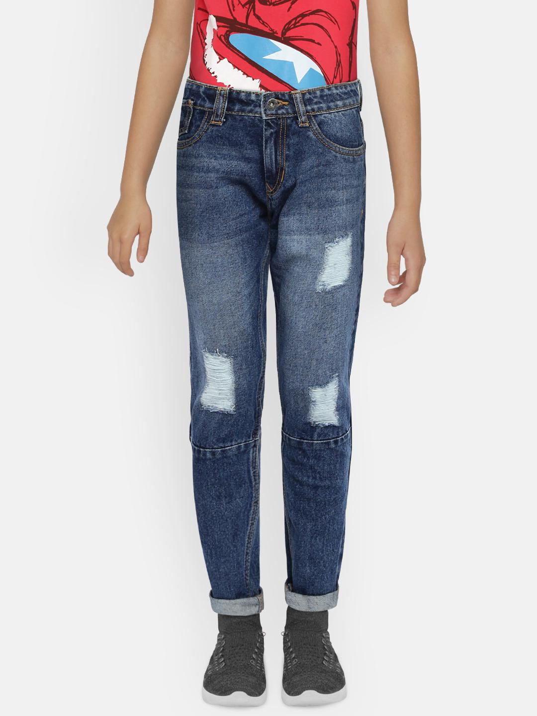 Price History of Bossini Boys Blue Slim Fit Mid-Rise Mildly