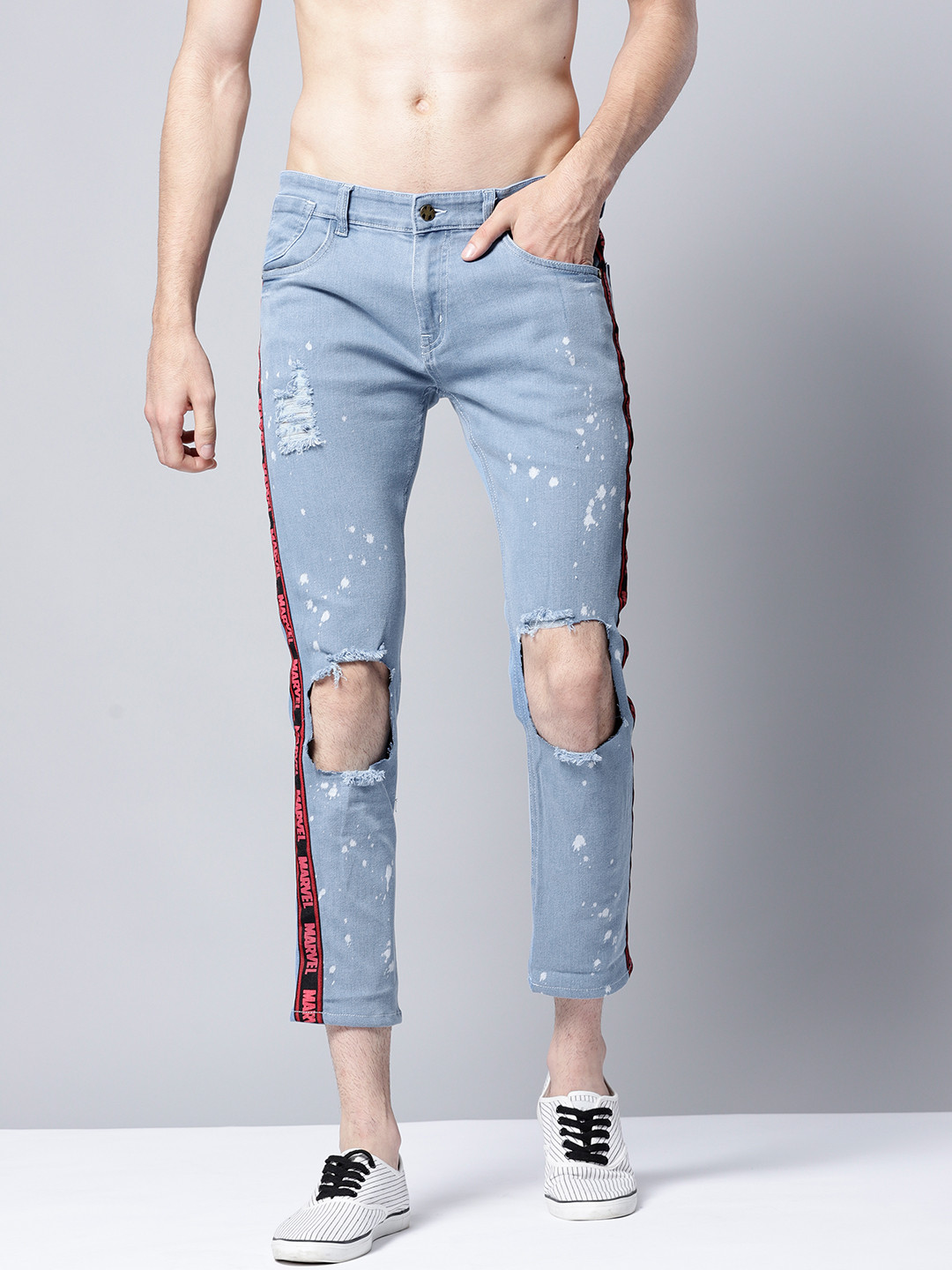 Kook N Keech Marvel Men Blue Skinny Fit 