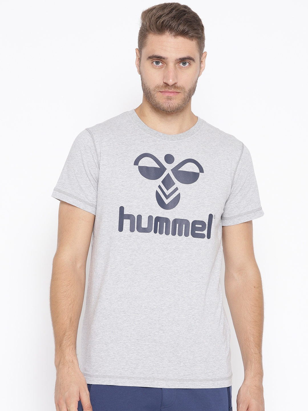 hummel Men Blue T-shirt (M) by Myntra