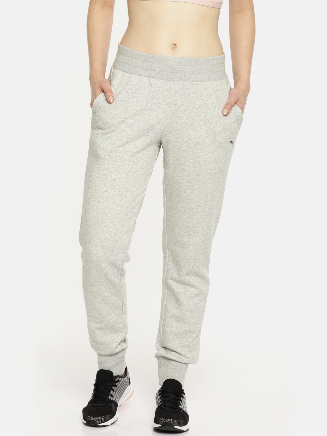 puma grey joggers womens