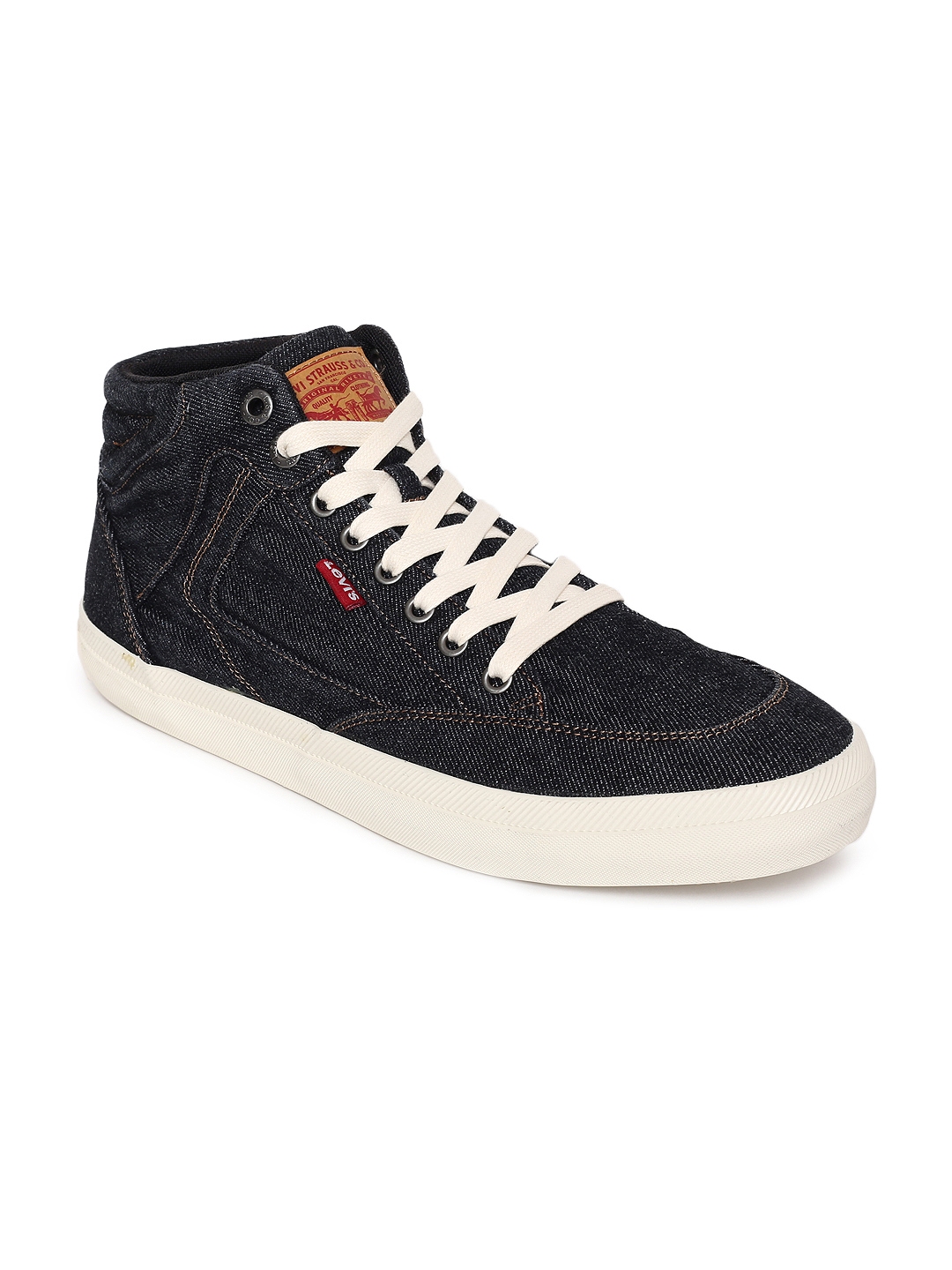 Levis bass hot sale mid sneakers