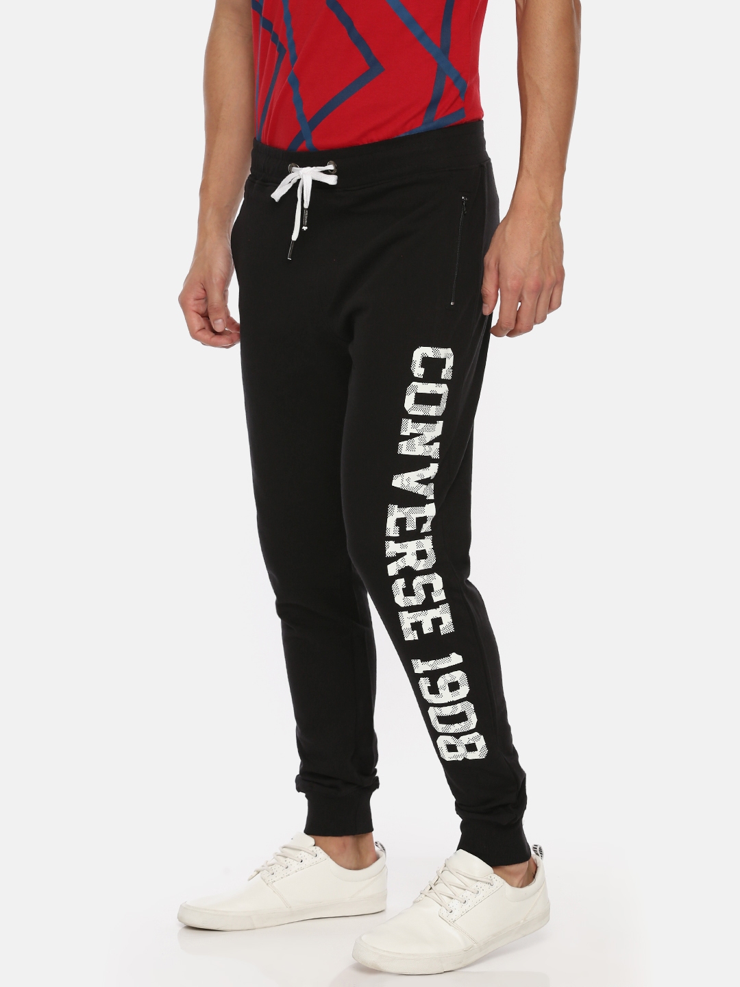 Buy Converse Men Black Printed Joggers - Pants Men | Myntra