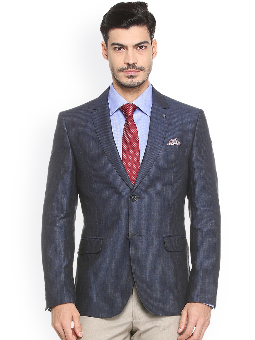 Van heusen navy blue blazer online