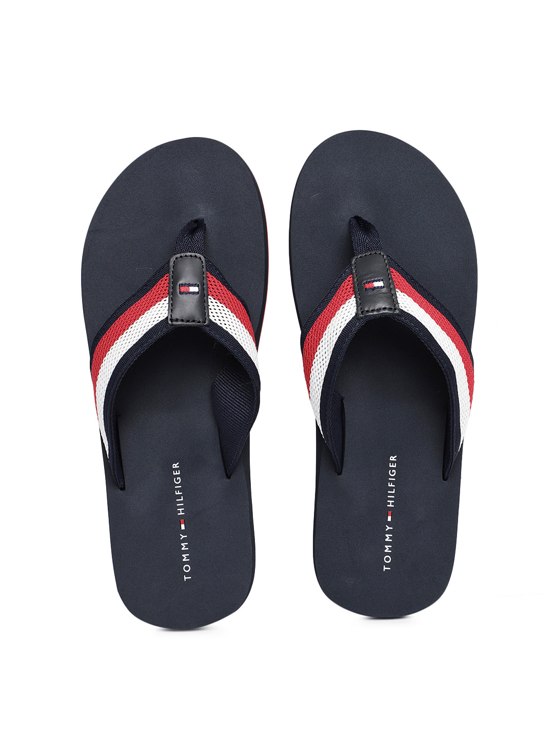 tommy hilfiger navy blue flip flops