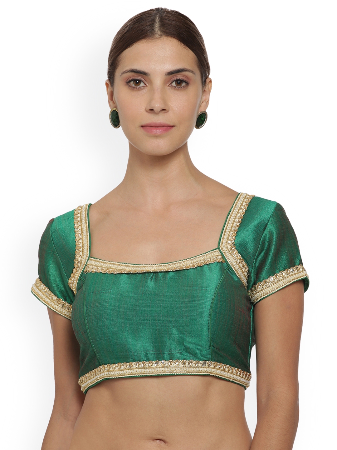 Stone lace top blouse designs