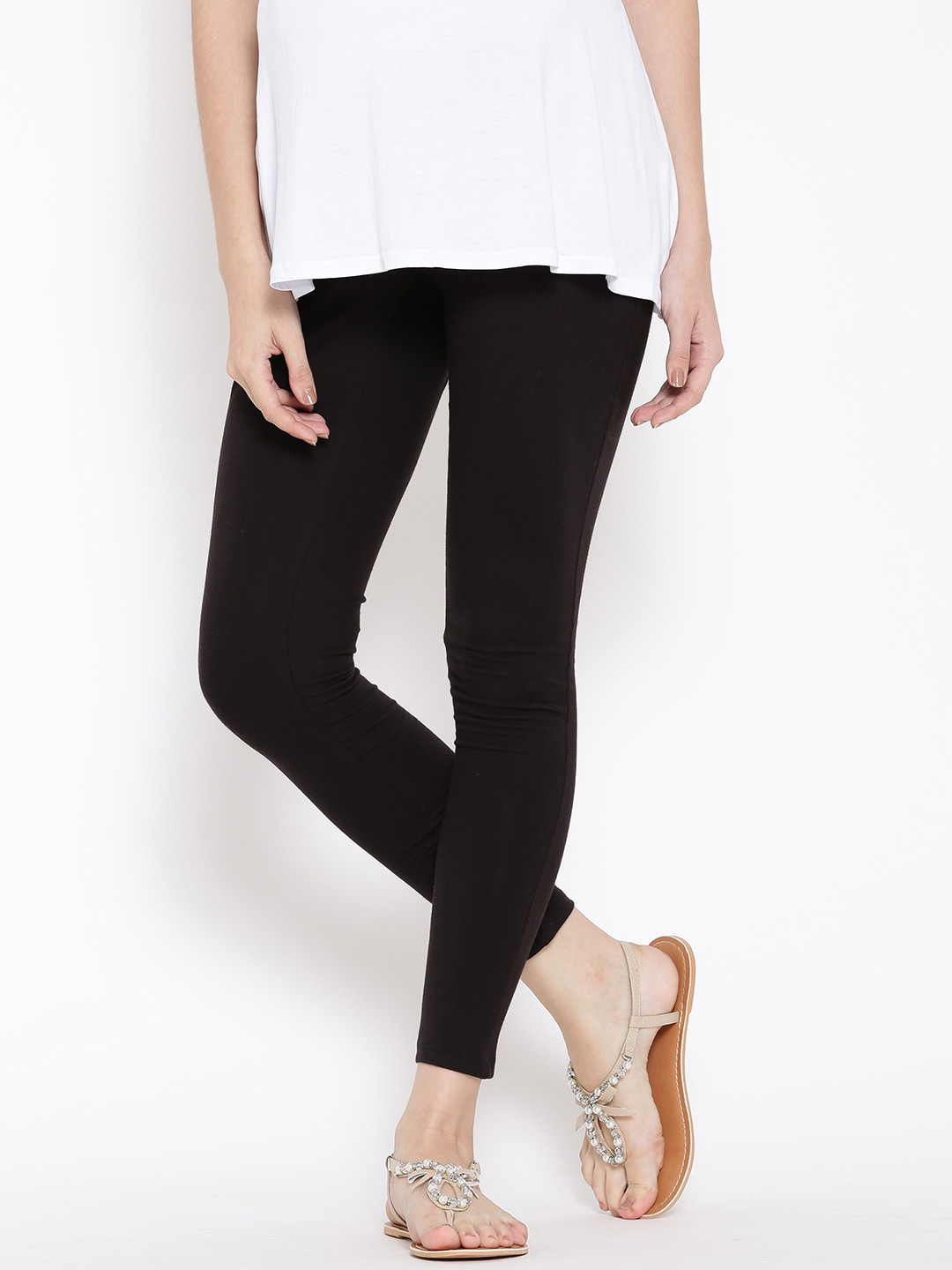 brown maternity tights