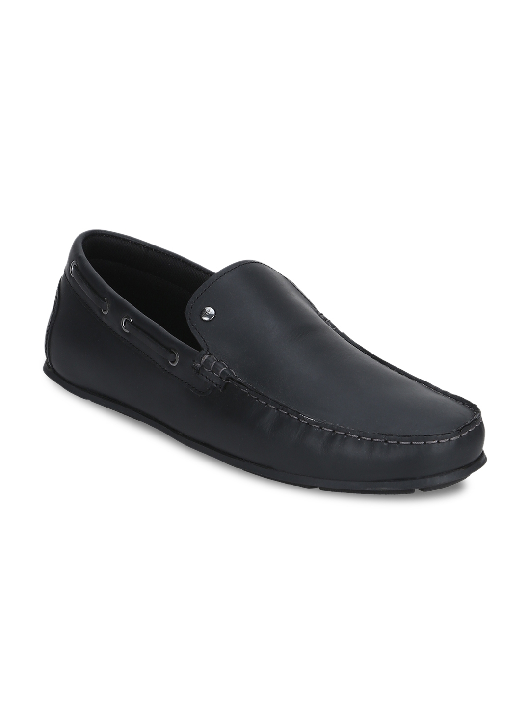 red tape black loafer shoes