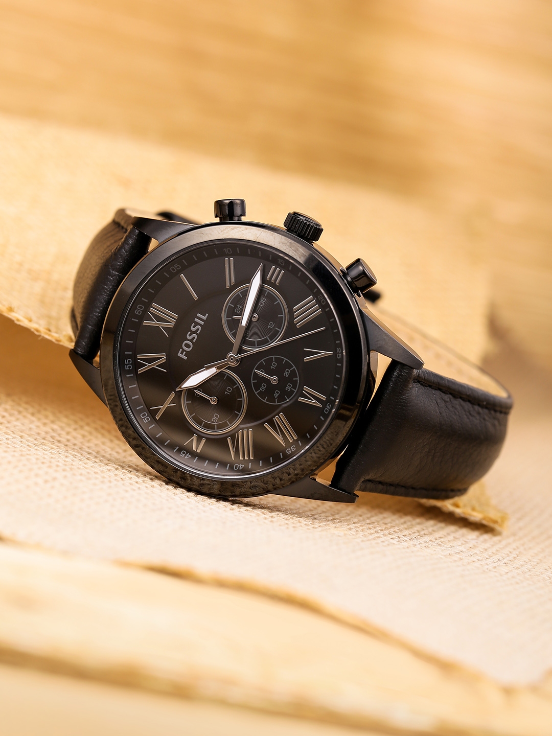 Fossil Men Black Analogue Watch BQ1777 OR