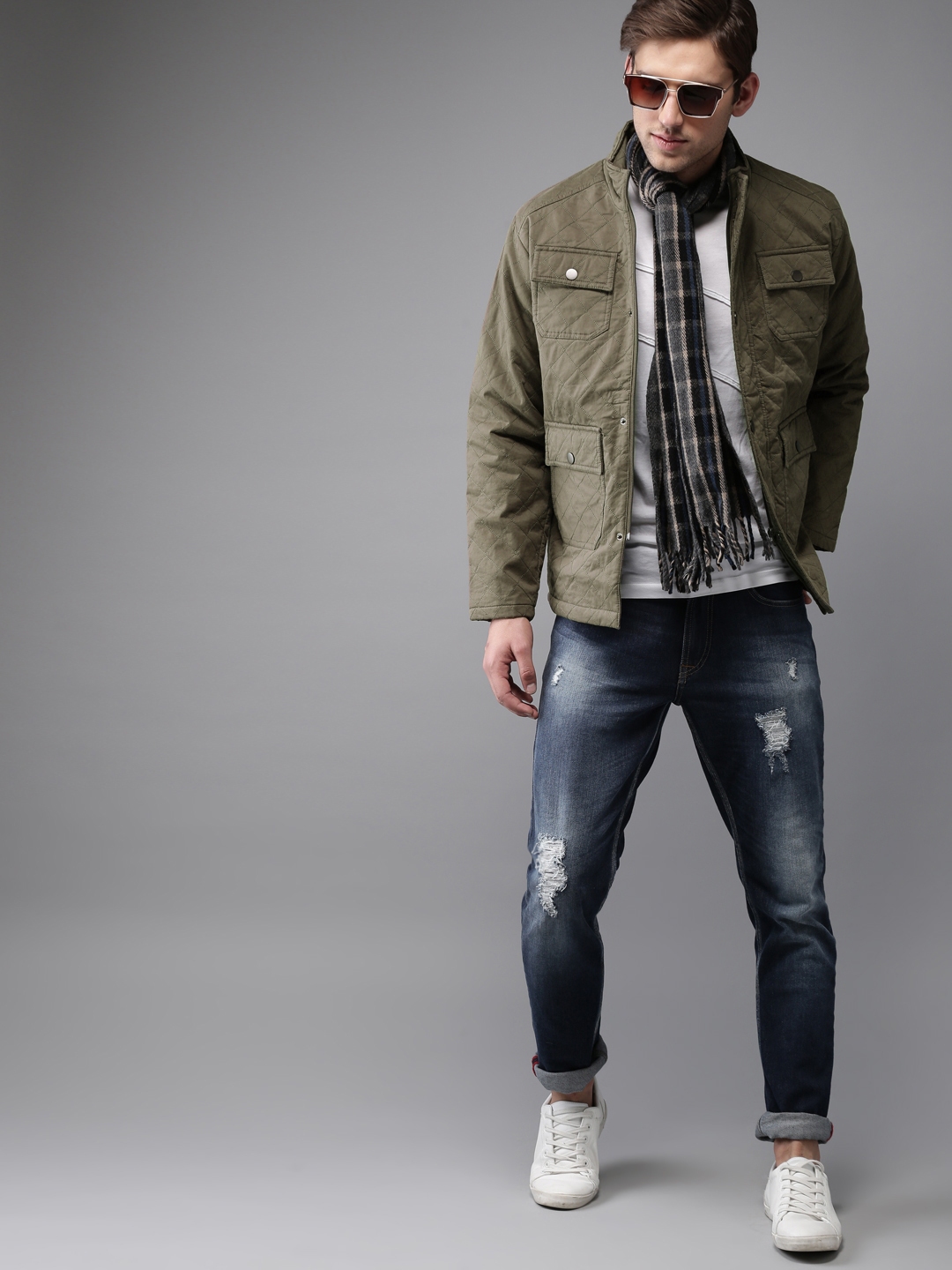 quilted olive green jacket