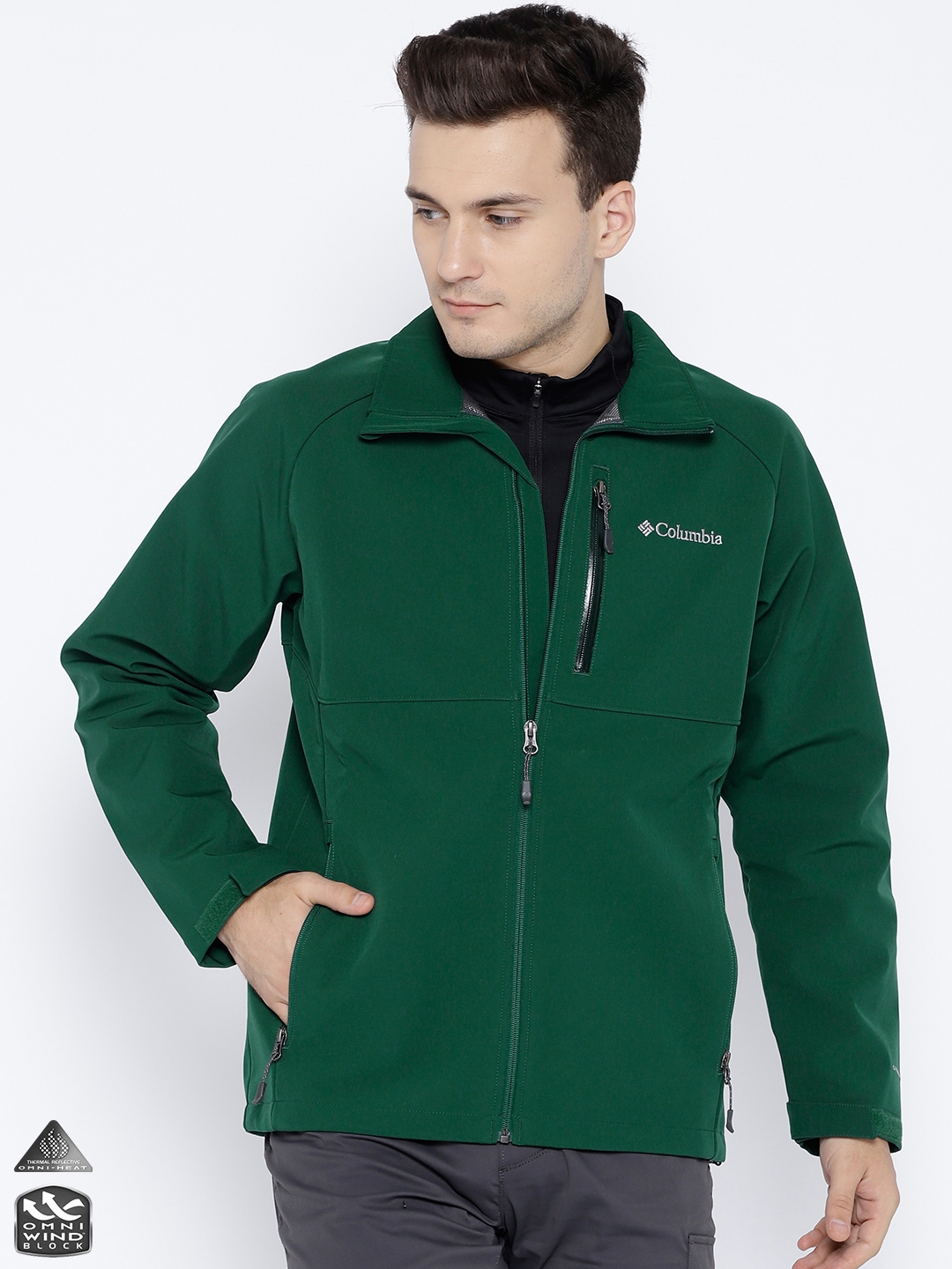 Buy Columbia Men Green Heat Mode II Winter & Outdoor Softshell Jacket -  Jackets for Men 7203887 | Myntra