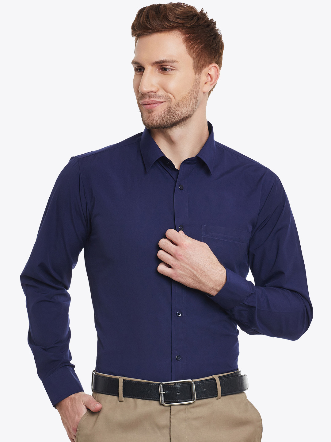 Buy English Navy Men Navy Blue Slim Fit 