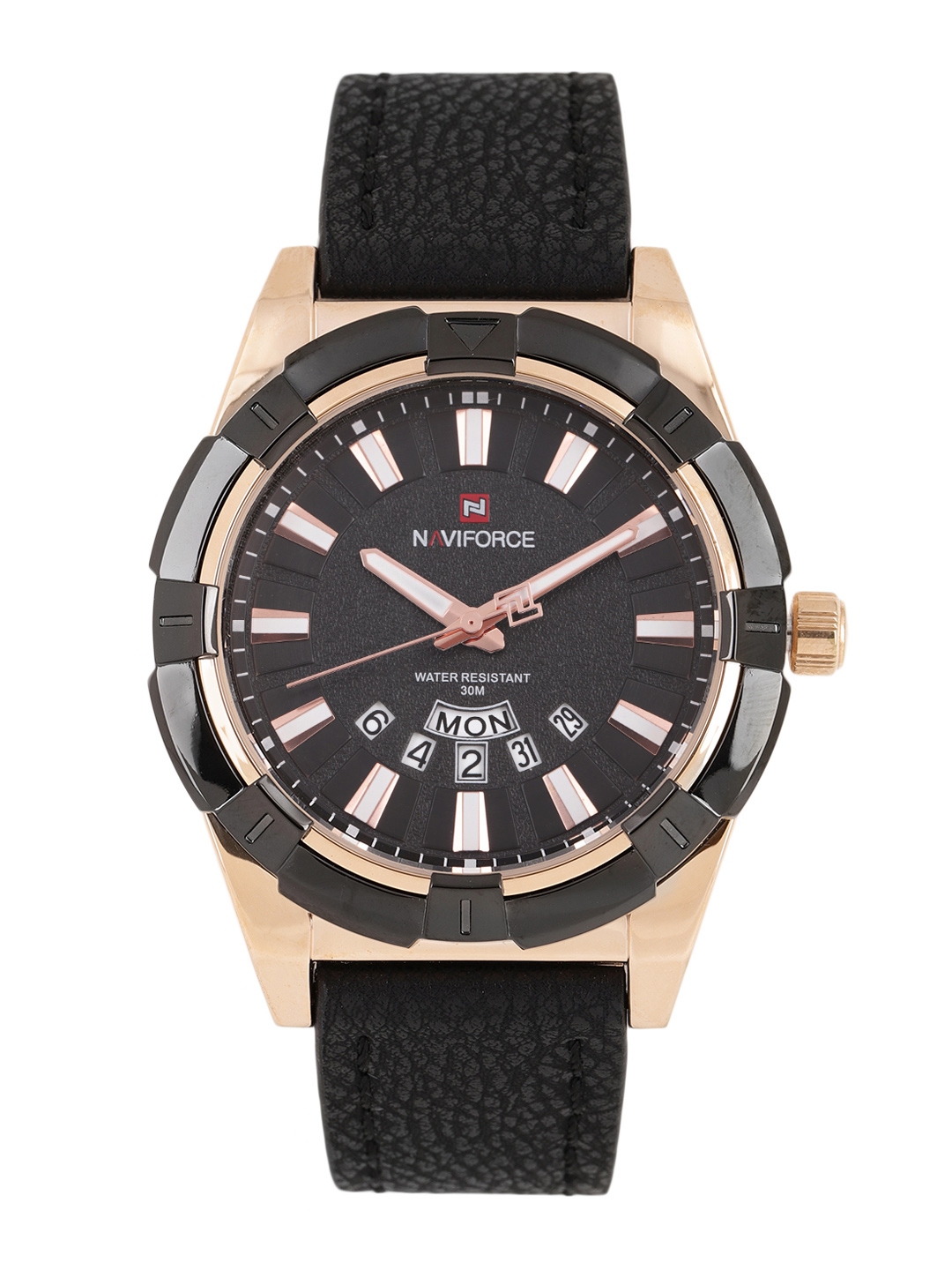Naviforce Men Black Analogue Watch NF9118RGBB