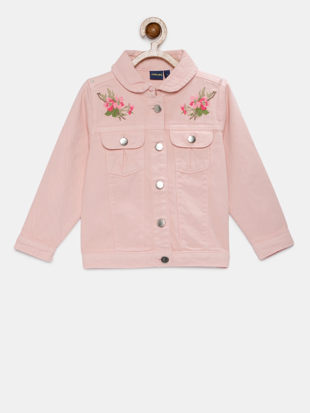 Pink jean jacket for girls hotsell